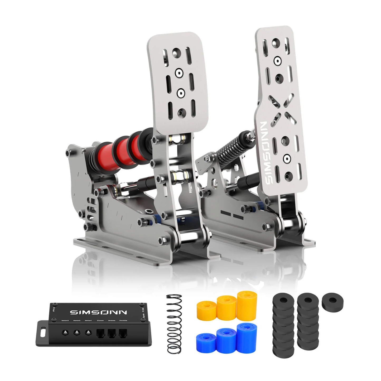 Pedalbox Pedal Plus X SIMSONN Simulator Simracing - Plata - Imagen 4