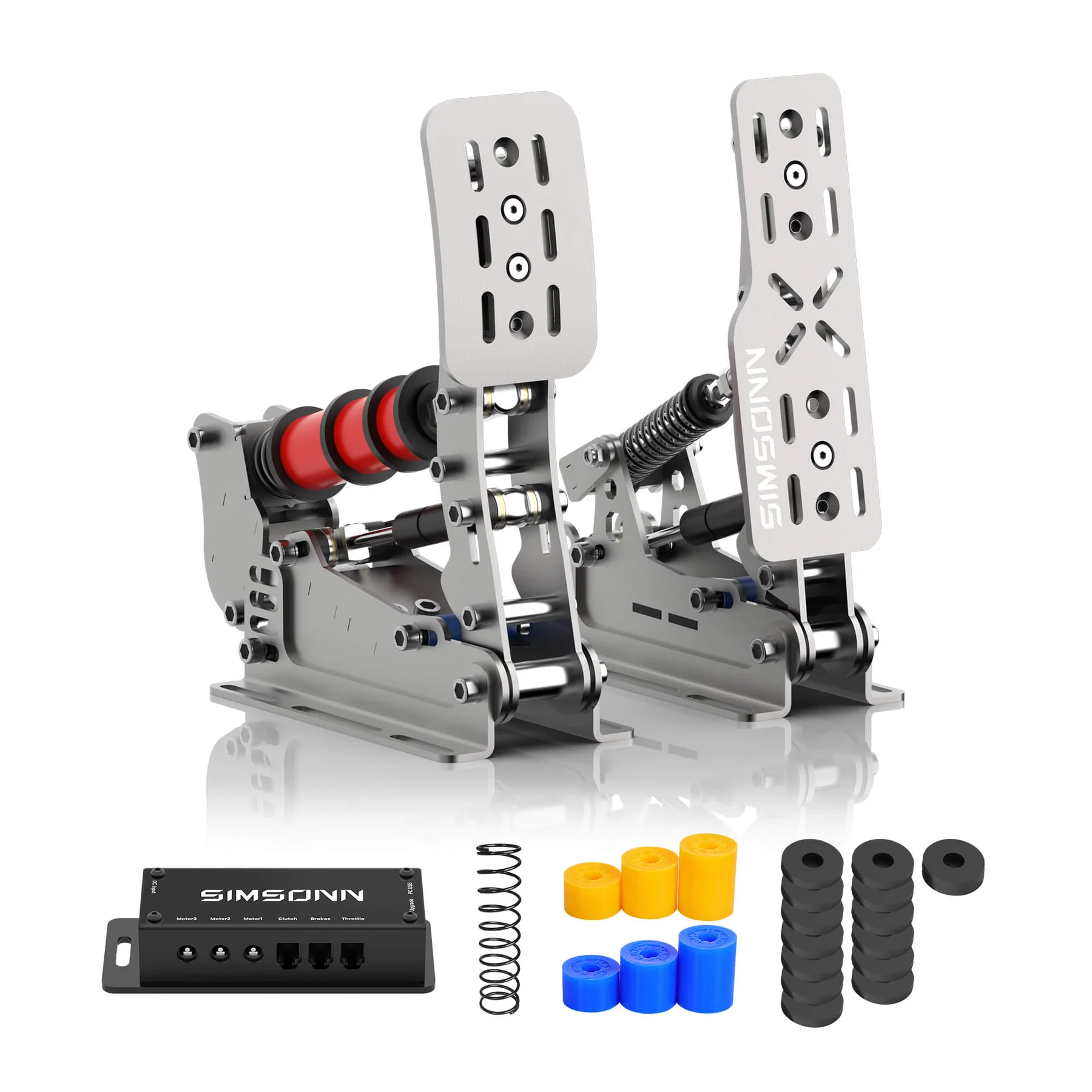 Pedalbox Pedal Plus X SIMSONN Simulator Simracing - Plata - Imagen 4