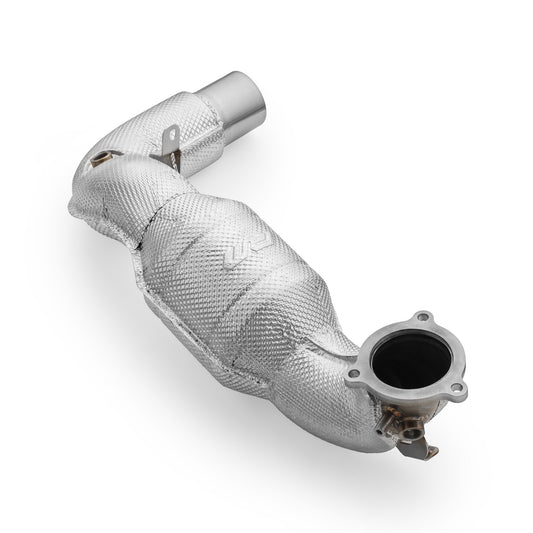 Downpipe con Protección Térmica y Catalizadores para Mercedes-AMG A35 GPF W177 4MATIC MS con GPF OFF 100 cpsi
