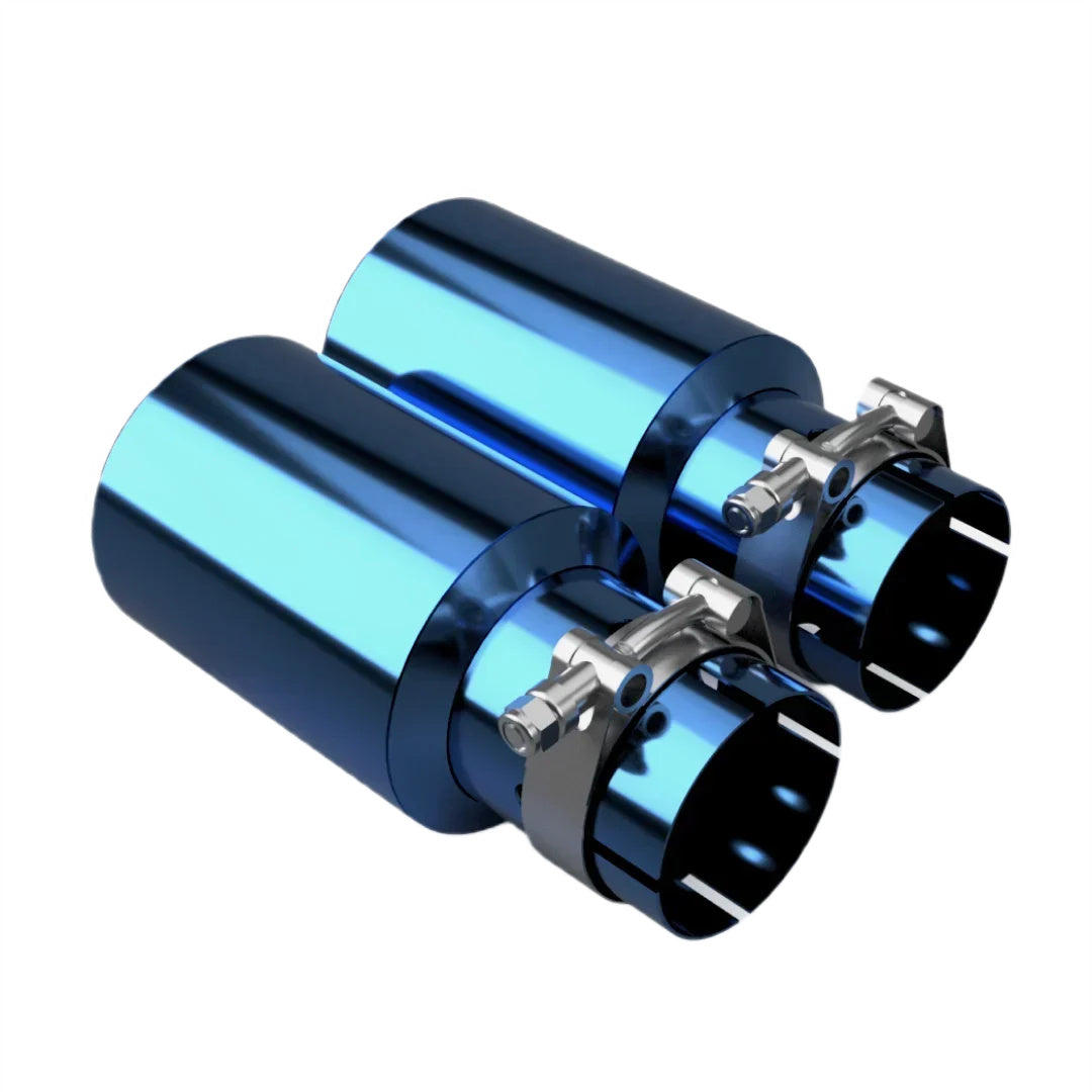 Embellecedores de Escape de Titanio Azules Restomotive - Imagen 5