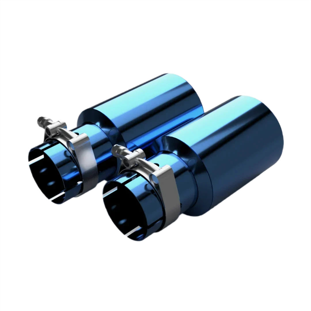 Embellecedores de Escape de Titanio Azules Restomotive - Imagen 3