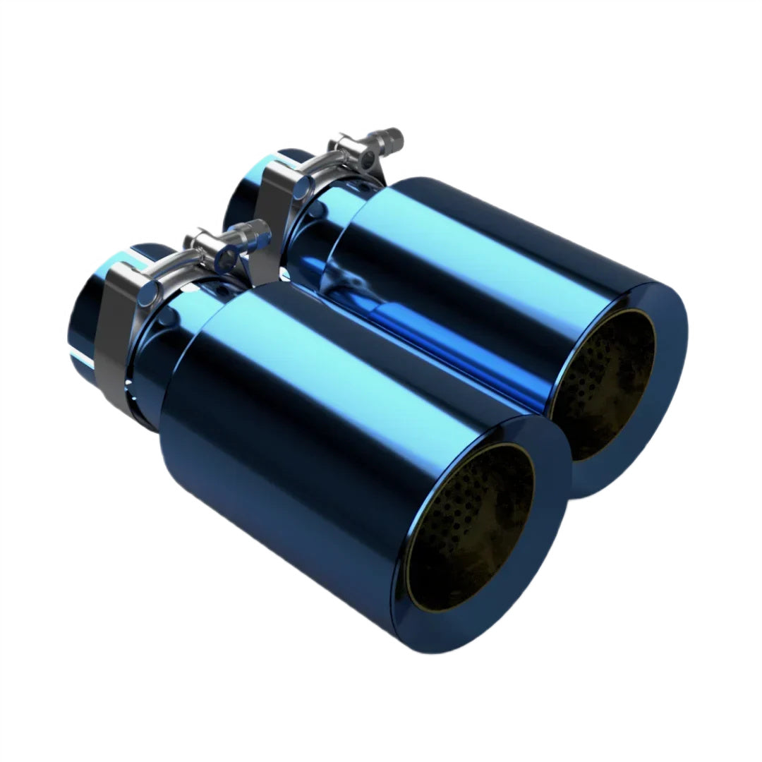 Embellecedores de Escape de Titanio Azules Restomotive - Imagen 4
