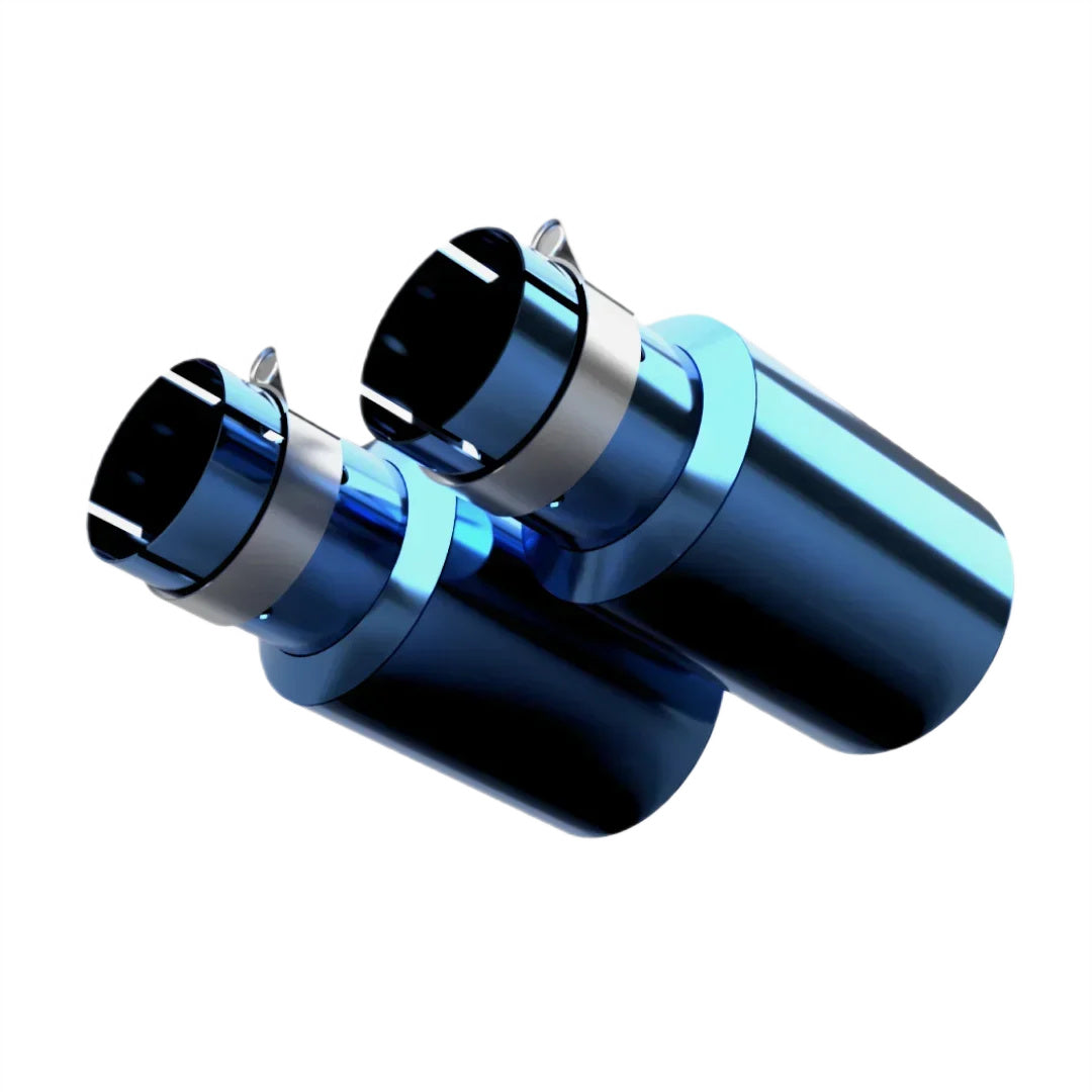Embellecedores de Escape de Titanio Azules Restomotive - Imagen 8