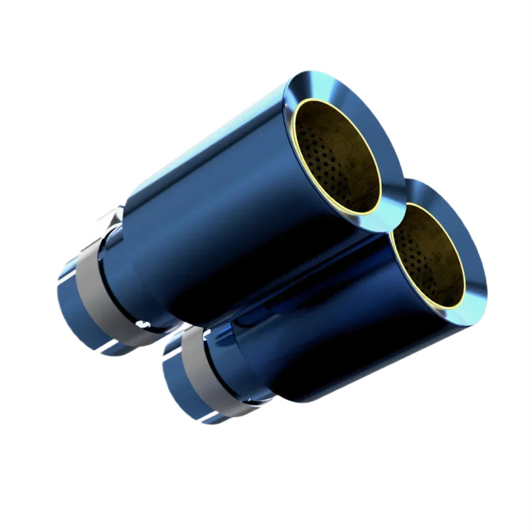 Embellecedores de Escape de Titanio Azules Restomotive - Imagen 6