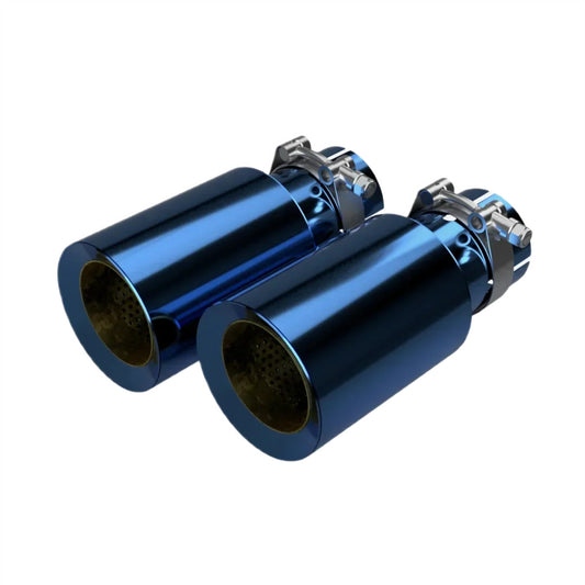 Embellecedores de Escape de Titanio Azules Restomotive