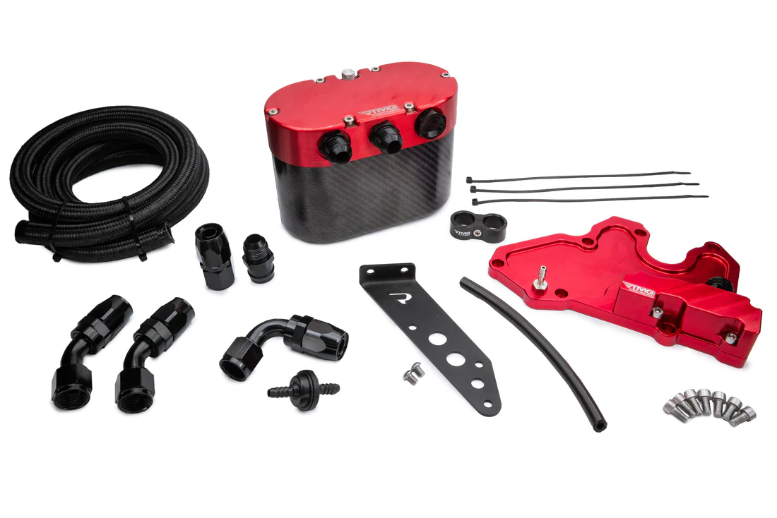Kit Catch Can Carbono RTMG Performance VW Golf R MK8/Cupra 2.0 TSI EA888.4 Rojo - Imagen 4