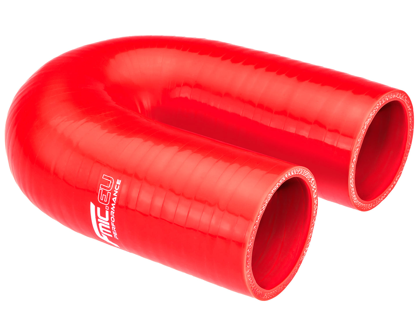 Codo de Silicona 180° 48mm Rojo