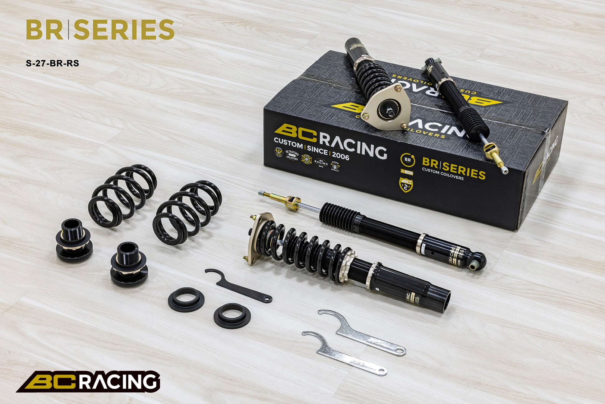 Suspensión de Muelles Helicoidales BC Racing S-27-BR-RS para Audi A4 B9 2016+ (Amortiguador 53mm) - Imagen 2