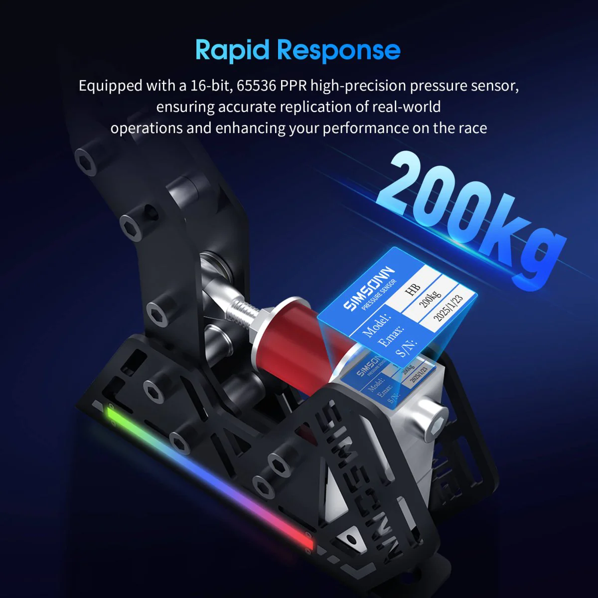 Freno de Mano SIMSONN HB Pro Racing RGB Simulador Simracing - Imagen 2