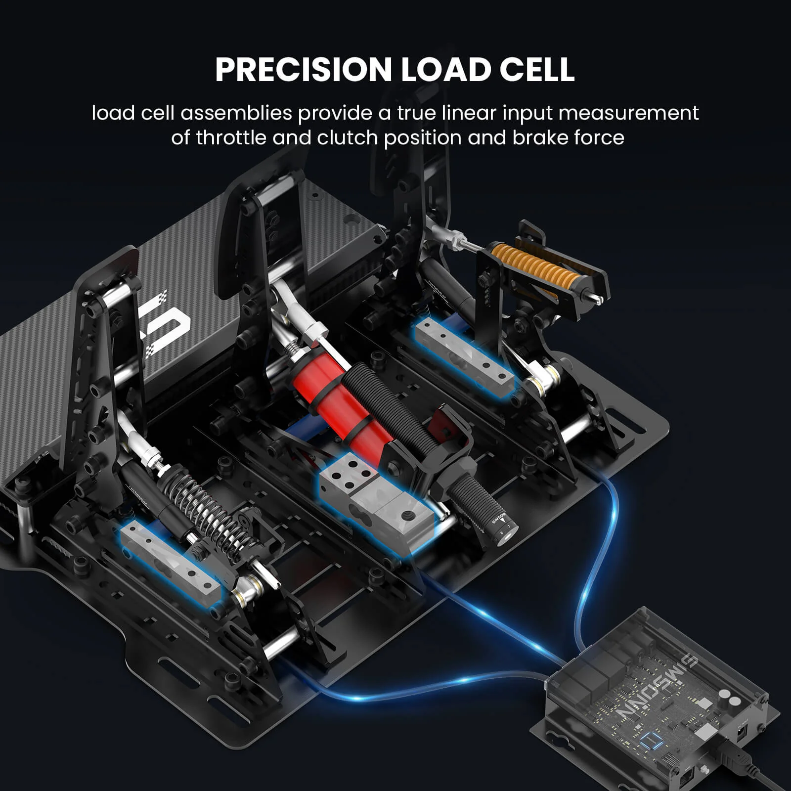 Pedalbox Pro X Ultra Sim Pedal RGB SIMSONN Simulador Simracing - Imagen 7