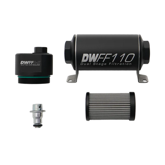 Regulador Filtro Combustible Billet 110mm 10 Micron DWFFR-X