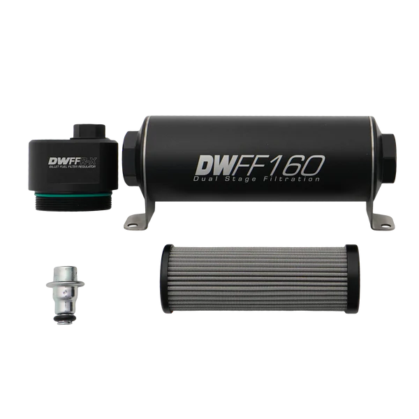 Regulador Filtro Combustible Billet 160mm 10 Micron DWFFR-X DeatschWerks