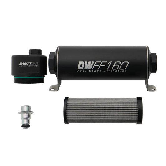 Regulador Filtro Combustible Billet 160mm 10 Micron DWFFR-X DeatschWerks
