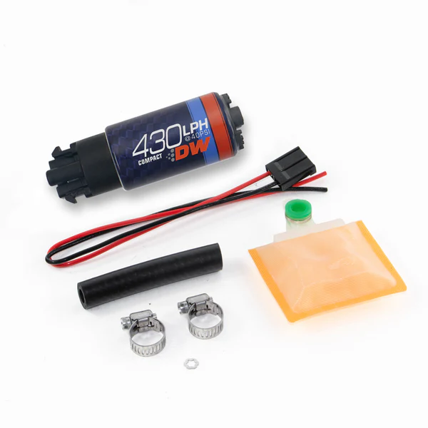 Bomba de Combustible DeatschWerks DW430C 430LPH con Clips y Kit Universal