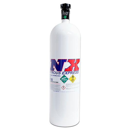Botella 15Lb Lightning 500 con Válvula Nipple 6AN Nitrous Express NX 11150-6