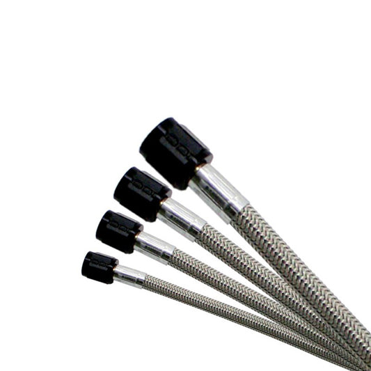 Manguera Trenzada Acero Inox. 4AN (15Ft), Terminales Negros, NX 11192