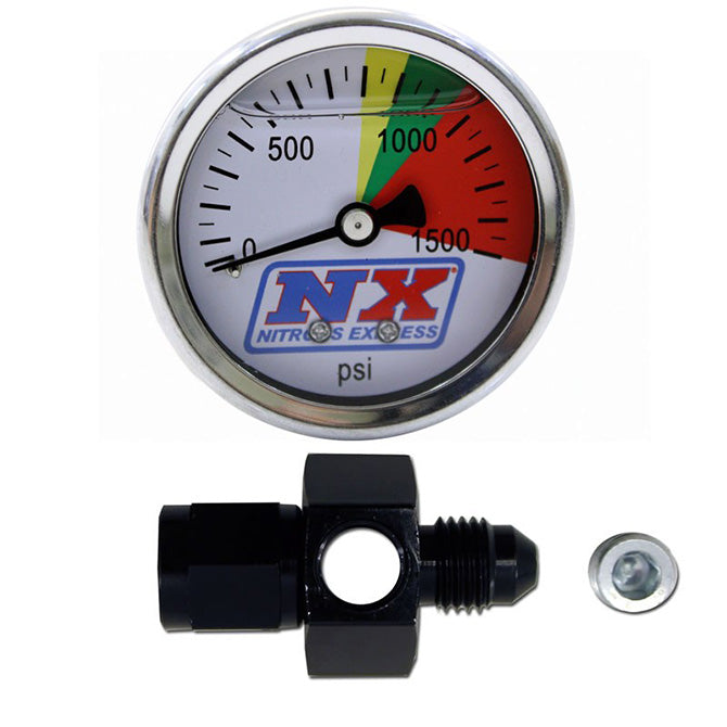 Manómetro N2O Flo-Thru 6AN 0-1500 PSI Nitrous Express NX 15510