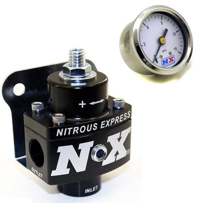 Regulador de Presión de Combustible NX Billet sin Bypass con Manómetro Nitrous Express NX 15952