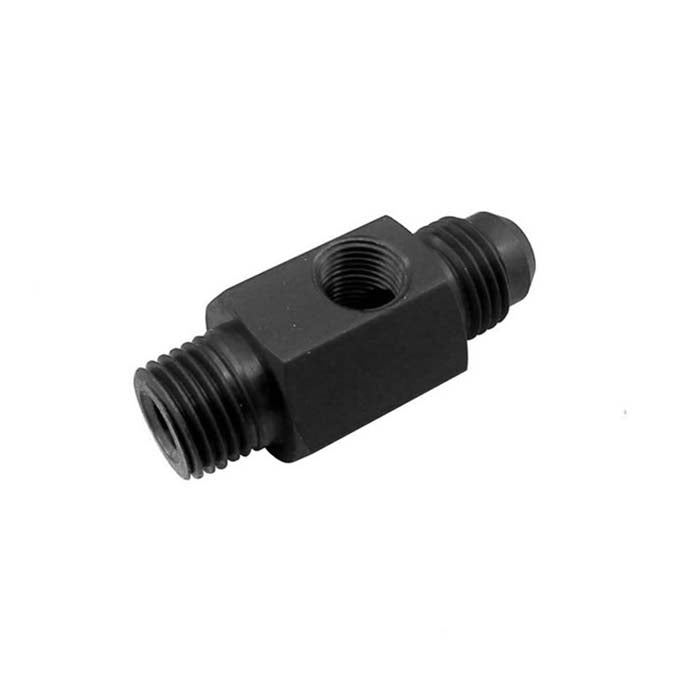 Racordaje Bypass de Combustible 1/4NPT x AN6 con Orificio 1/8NPT Nitrous Express NX 16204