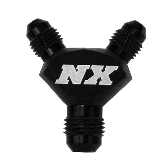 Racord en Y Billet Pure-Flo AN3 x AN3 x AN3 Negro Nitrous Express NX 16376