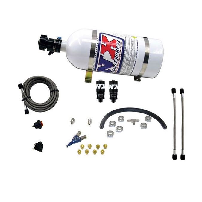 Sistema Nitroso EFI Inyector Piranha 35-50-75Hp, Botella 10Lb Nitrous Express NX 20001-10