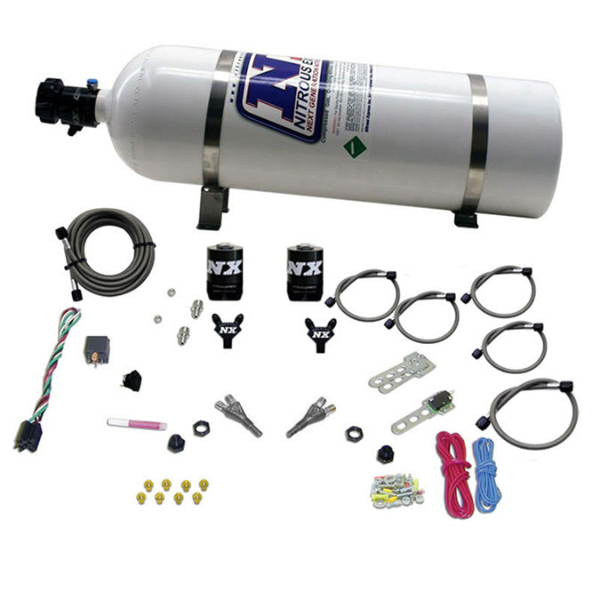 Doble Inyector con Botella 15Lb Dodge V-8 TBI 1992-1995 (50-150Hp) Nitrous Express NX 20213-15