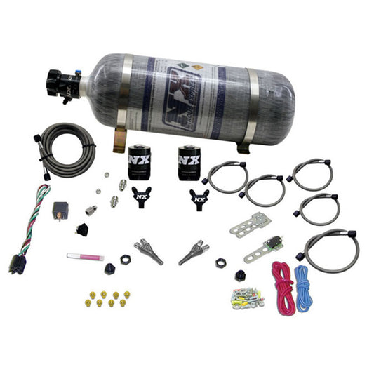 Sistema Nitroso Doble Inyector con Botella Carbono 12Lb GM TBI Nitrous Express NX 20218-12 (50-75-100-125HP)