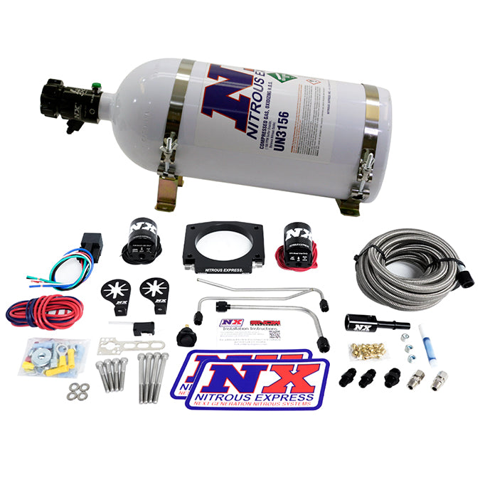 Sistema Hardline Nitrous Express NX 20934S-10 LS Entrada Simple 90mm, Botella 10Lb (50-400Hp)