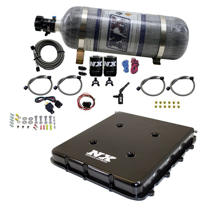 Sistema de Nitroso con Tapa Billet LT4 Supercharger, Botella 12Lb Nitrous Express NX 20939-12