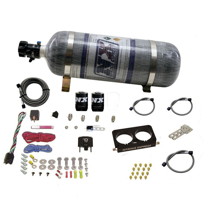 Sistema Nitroso 4 Válvulas, Mariposa OEM, Botella Carbono 12Lb NX 20950D-12