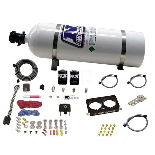 Sistema Nitroso 4 Válvulas, Mariposa OEM, Botella 15Lb Ford Nitrous Express NX 20950D-15