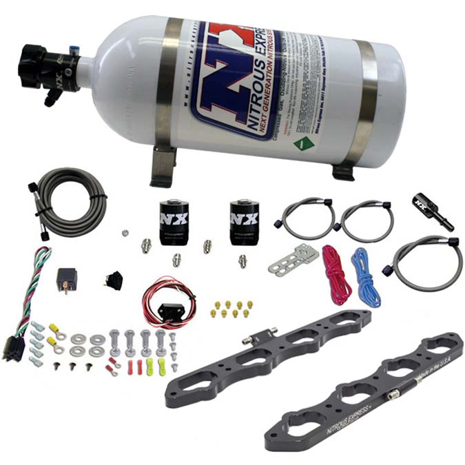 Sistema Direct Port Plate con Botella 10Lb Nitrous Express NX 20956-10 Para Ford Coyote Engine