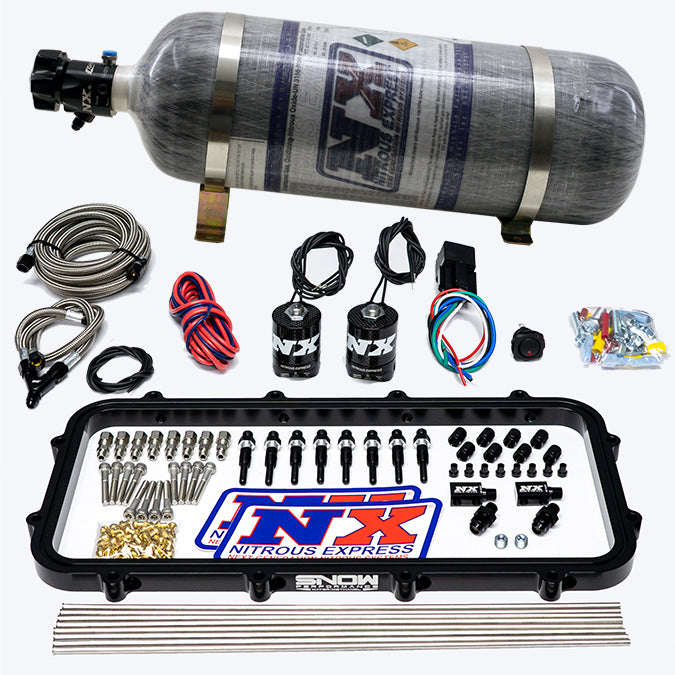 Sistema Nitroso Direct Port Dry Holley High Ram Plate 12LB Nitrous Express NX 20963-12