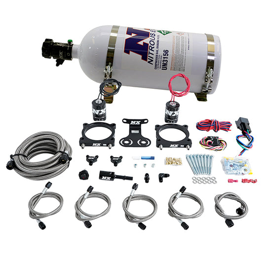 Sistema de Doble Placa de Mariposa con Botella 10Lb Ford Mustang 5.0L 2024+ Nitrous Express NX 20964-10