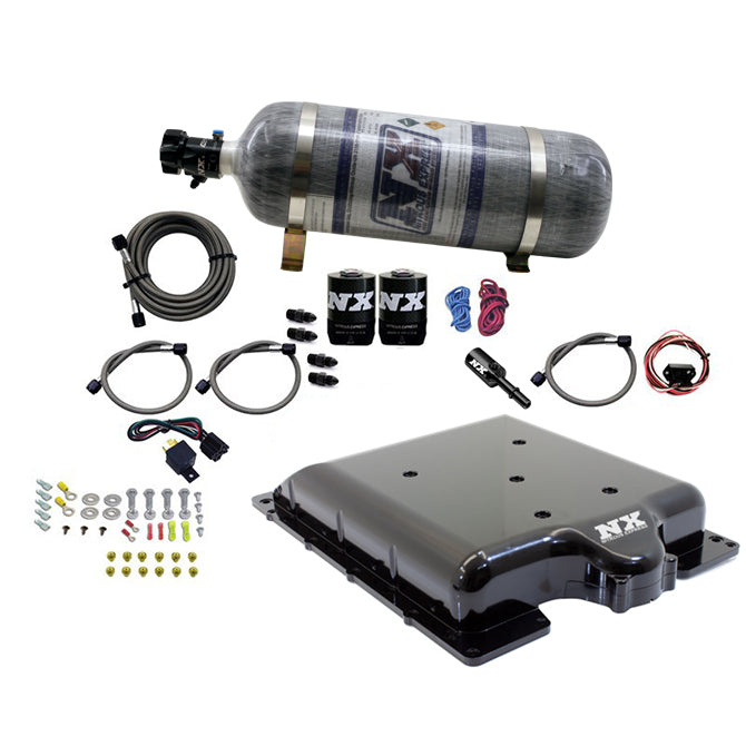 Tapa de Compresor Billet con Nitroso Integrado y Botella de Carbono 12Lb Dodge Hellcat/Demon Nitrous Express NX 20972-12