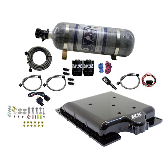 Tapa de Compresor Billet con Nitroso Integrado y Botella de Carbono 12Lb Dodge Hellcat/Demon Nitrous Express NX 20972-12