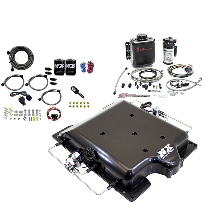 Tapa de Compresor Billet con Nitroso y Agua/Metanol Integrados Dodge Hellcat/Demon Nitrous Express NX 20972BMF-00