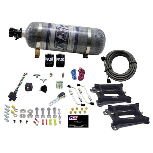 Sistema Nitroso NX 30245-12 Etapa 6 Alcohol 50-300Hp con Botella Carbono 12Lb
