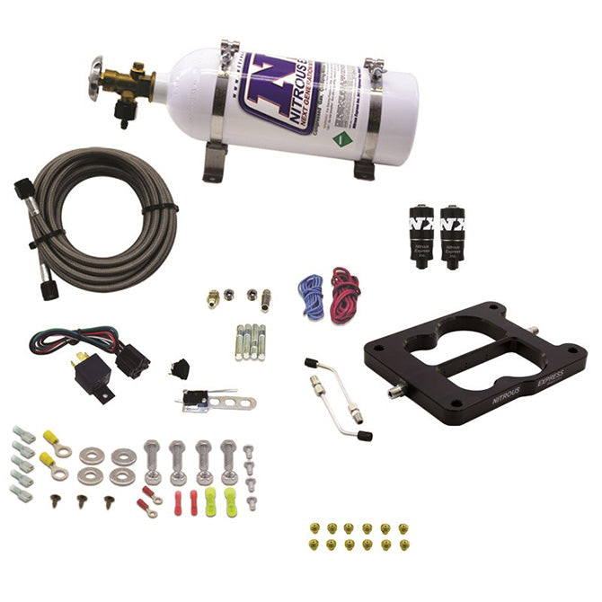 Sistema Nitroso Hitman Q-Jet Holley Spreadbore 100-150-200Hp NX 40080-12 (Botella Carbono 12Lb)