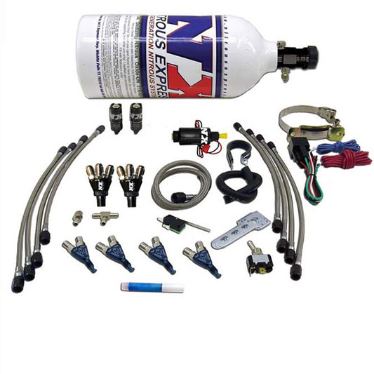 Sistema Piranha 4 Cilindros con Botella 2.5Lb Nitrous Express NX 60005P