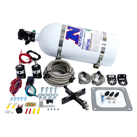 Sistema de Placa Crossbar Covert 4500 Stage 6 50-300Hp con Botella 10Lb Nitrous Express NX 63071-10