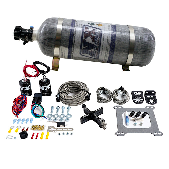 Sistema Crossbar Covert 4150 Pro-Power 100-500Hp con Botella Carbono 12Lb Nitrous Express NX 63541-12