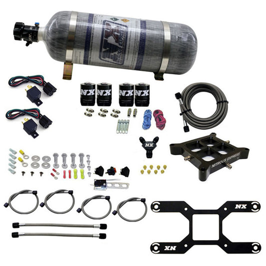 Sistema Crossbar Billet 4150 Nitroso Doble Etapa 100-1000Hp NX 66042-12 con Botella Carbono 12Lb