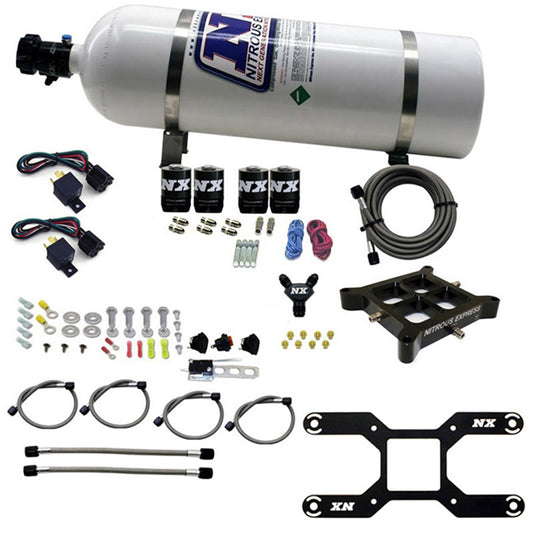 Sistema de Barra Transversal Billet 4150 Nitroso NX 66042-15, Doble Etapa, 100-1000Hp, Botella 15Lb