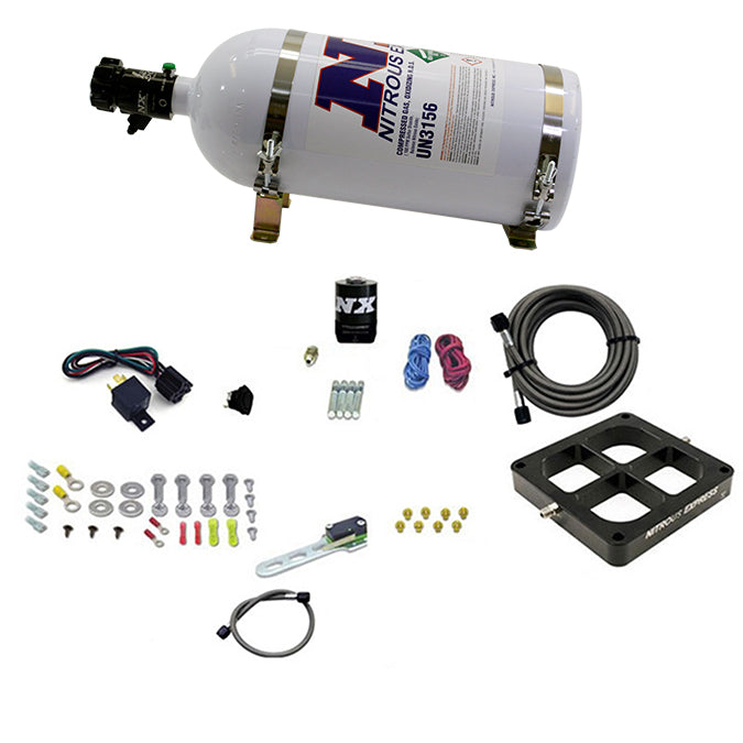 Sistema de Placa Billet Etapa Simple Seco 100-500HP 4500 Flange 10LB Nitrous Express NX 66147-10