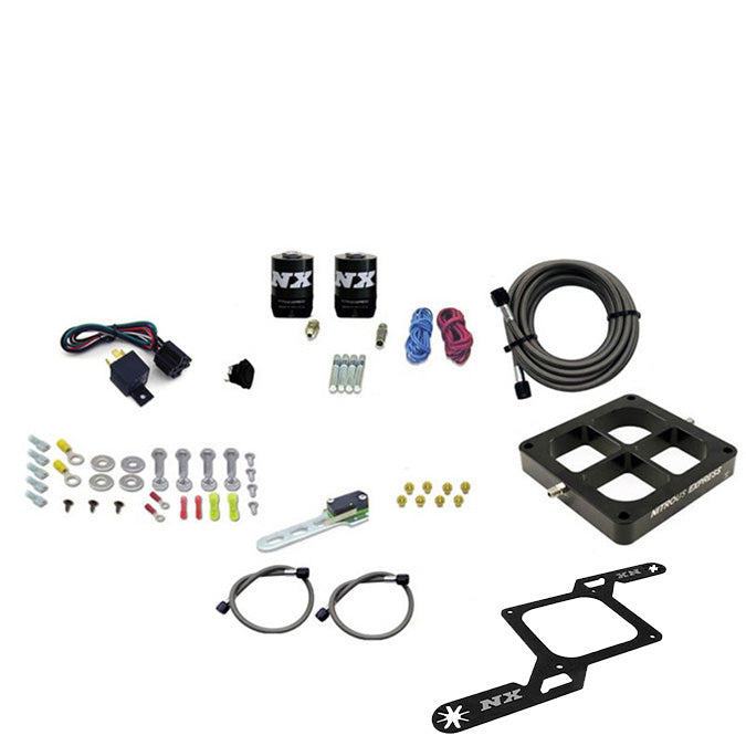 Sistema de Placa Billet Doble Etapa Seco 100-1000HP Brida 4500 sin Botella Nitrous Express NX 66247-00
