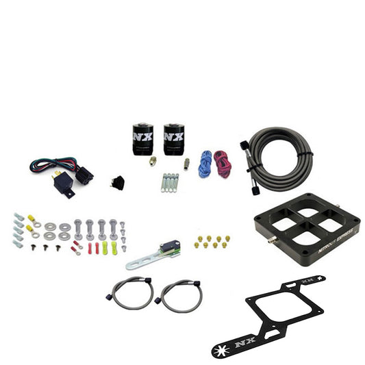 Sistema de Placa Billet Doble Etapa Seco 100-1000HP Brida 4500 sin Botella Nitrous Express NX 66247-00