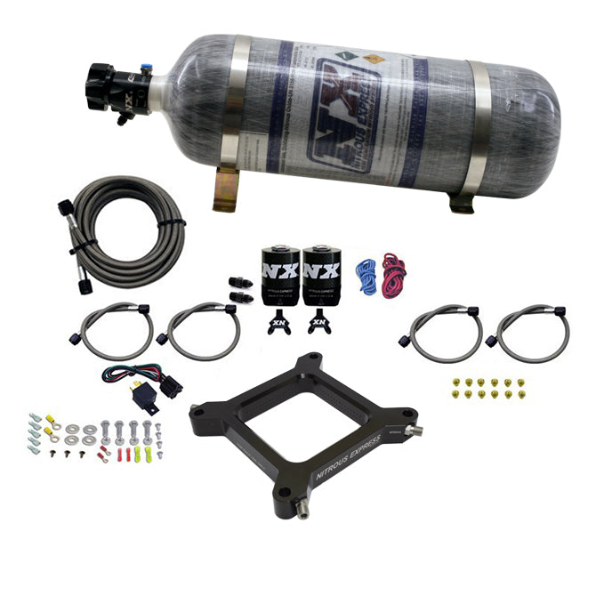 Placa 4150 Assassin Pro-Power 100-500Hp con Botella Carbono 12Lb Nitrous Express NX 67540-12