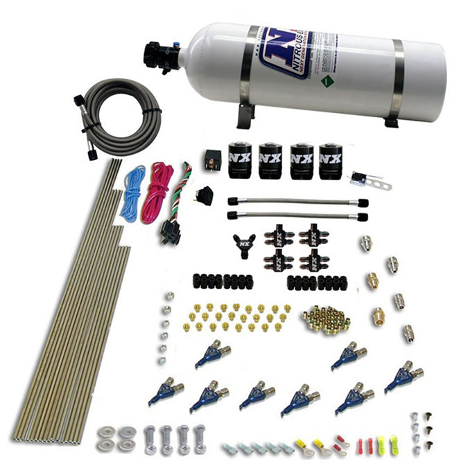 Sistema Nitroso Directo 8 Cil. Gasolina EFI (200-500Hp) 15LB Nitrous Express NX 80001EFI-15