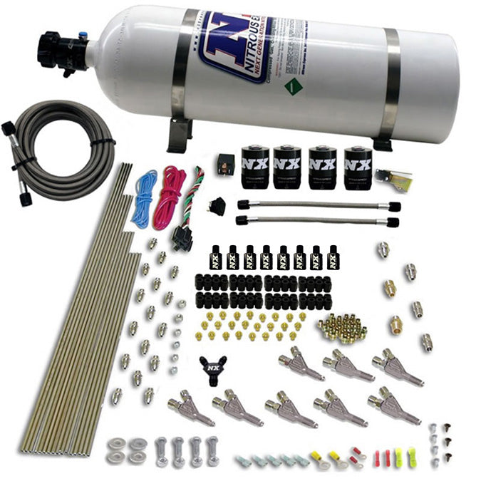 Kit Nitroso NX 80016-15: 8 Cilindros, 4 Solenoides, 200-500Hp